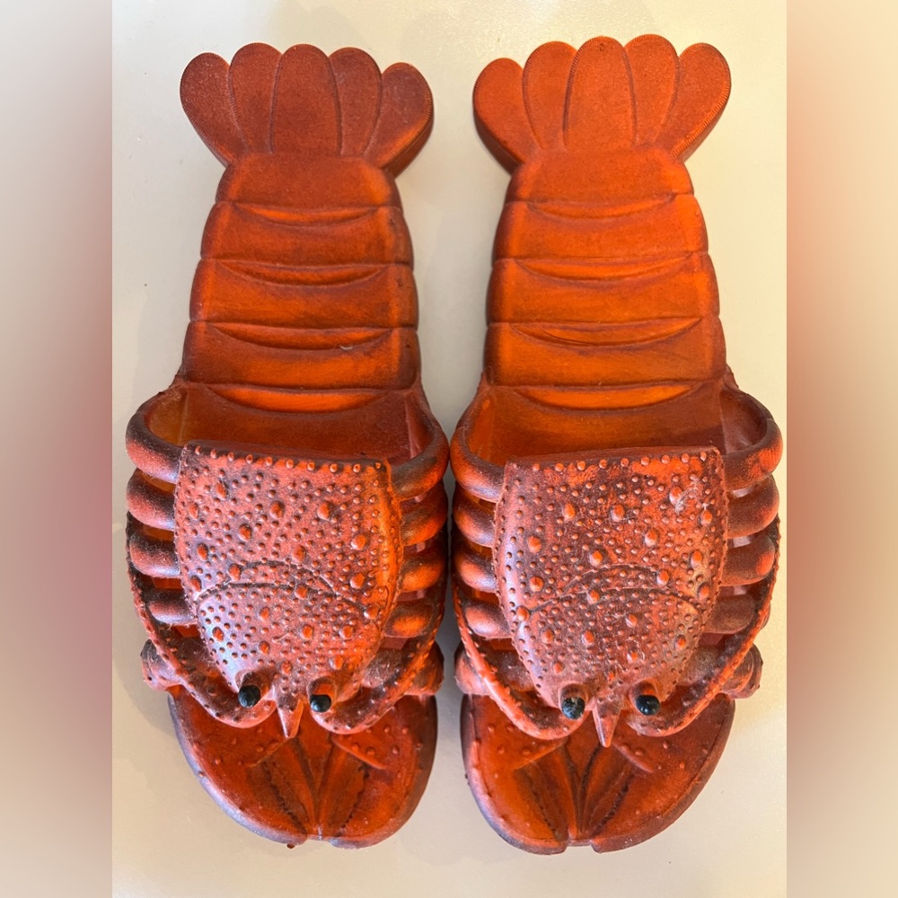 Lobster Slippers Orange-Red Size 39-40